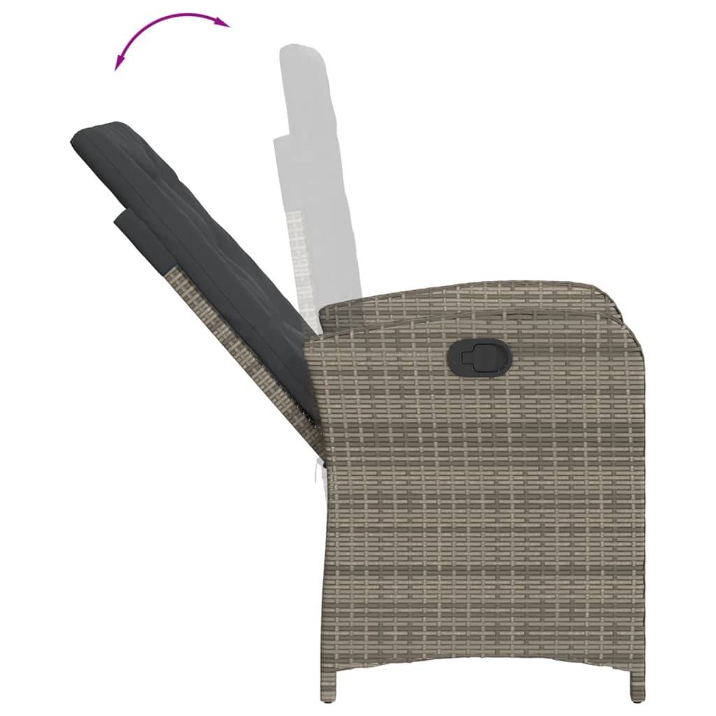 Chaise bois composite 1 places rotin gris  57 x 58,5 x 93 cm  - Prolenta premium  p379.4 - Image 7