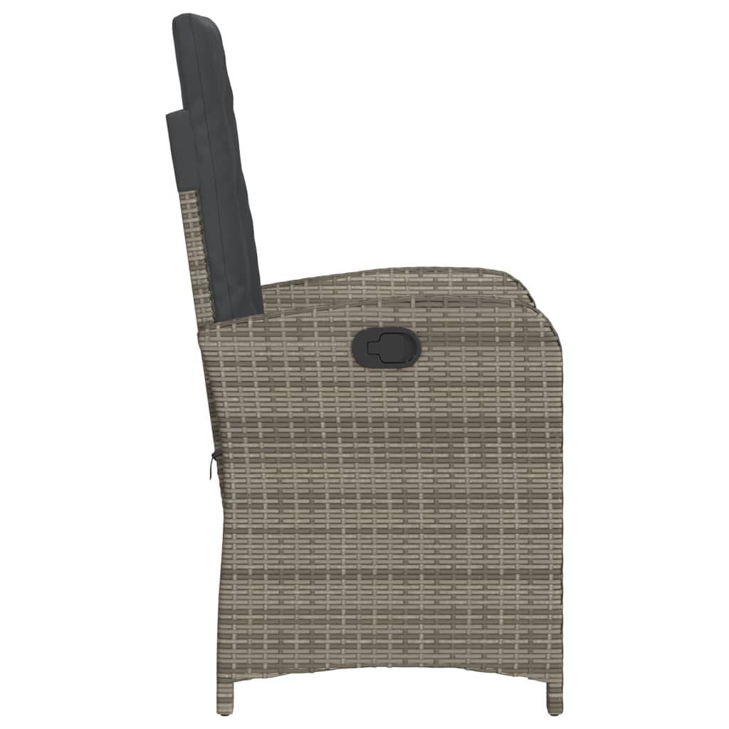 Chaise bois composite 1 places rotin gris  57 x 58,5 x 93 cm  - Prolenta premium  p379.4 - Image 5
