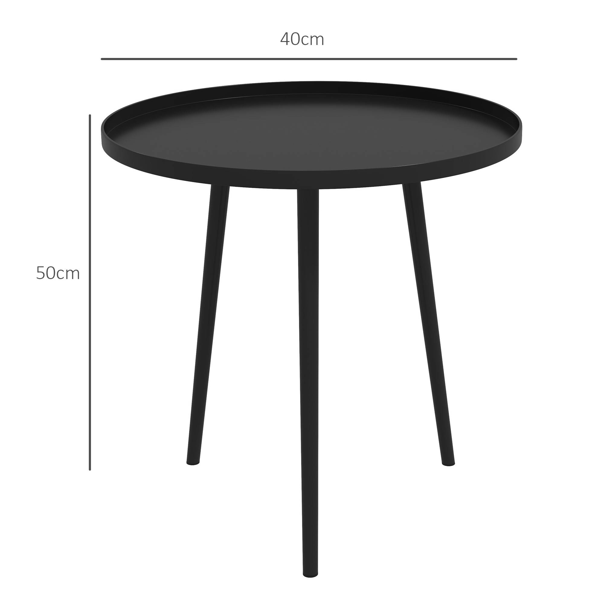 Table basse de jardin acier noir 40 x 40 x 50 cm - PANGIVO - Image 5