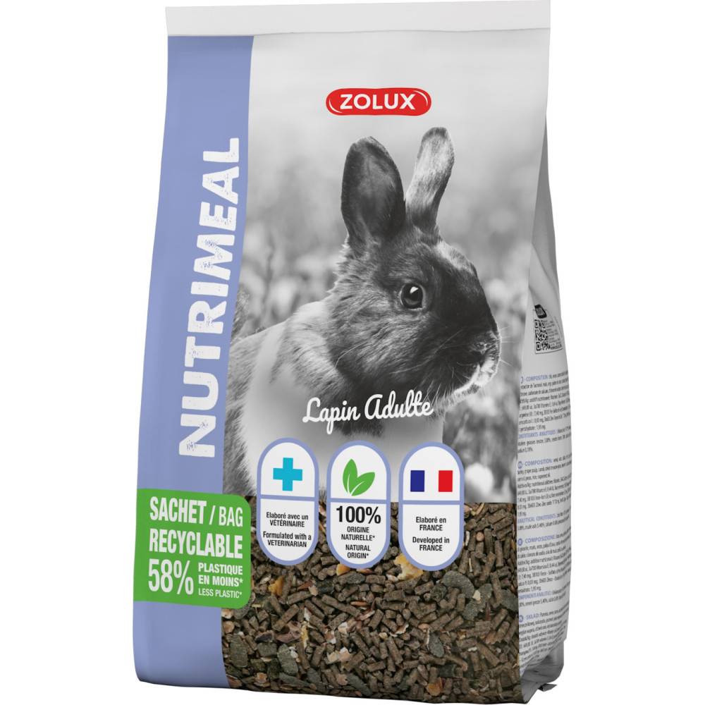 Zolux - zolux - Granulés composé lapin Nain adulte nutrimeal - 2,5kg - Image 2