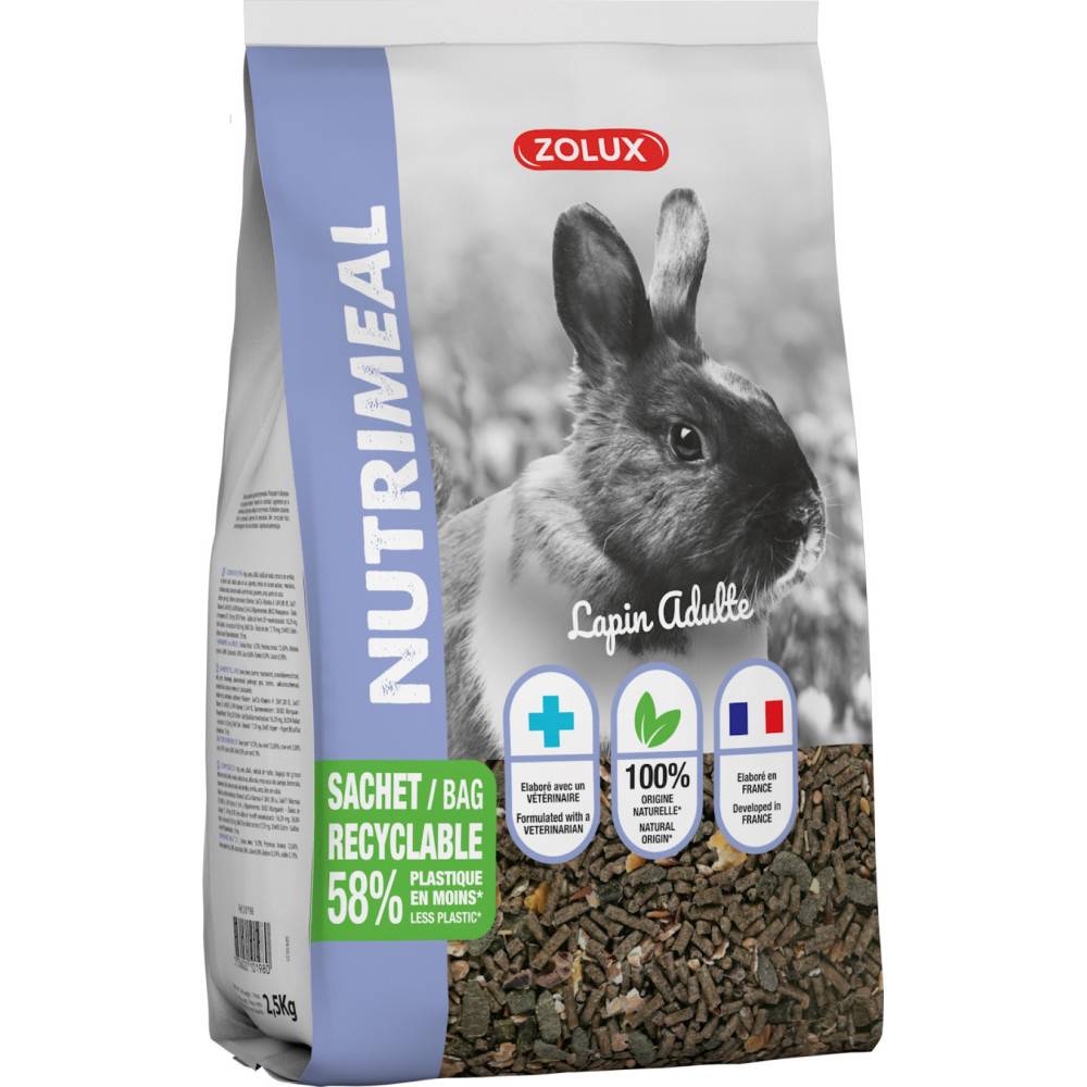 Zolux - zolux - Granulés composé lapin Nain adulte nutrimeal - 2,5kg - Image 1