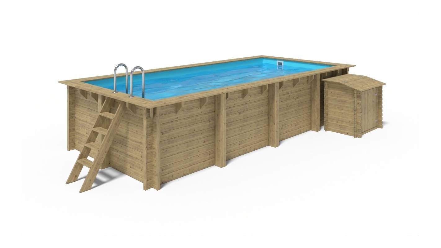 Altanka - Piscine en bois 6,20x3 - H.1,31 m - avec filtration et coffre - BAS787OSPI+SZA - Image 3