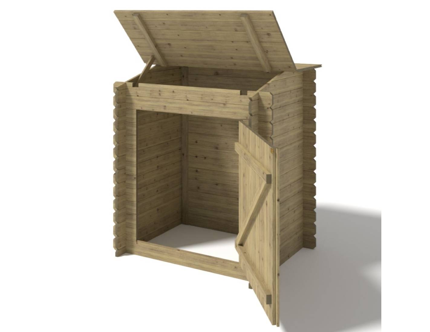 Altanka - Armoire de jardin en bois -1.2x0.89 m - H.1.26 m - imprégné - SZA6 - ALTANKA - Image 3