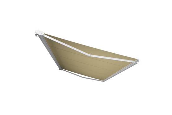 Ombrazur - Store banne Coffre intégral PROTECT 2 Blanc 5x3,5m Motorisé à télécommande - Toile Ecrue OMBRAZUR - Image 1