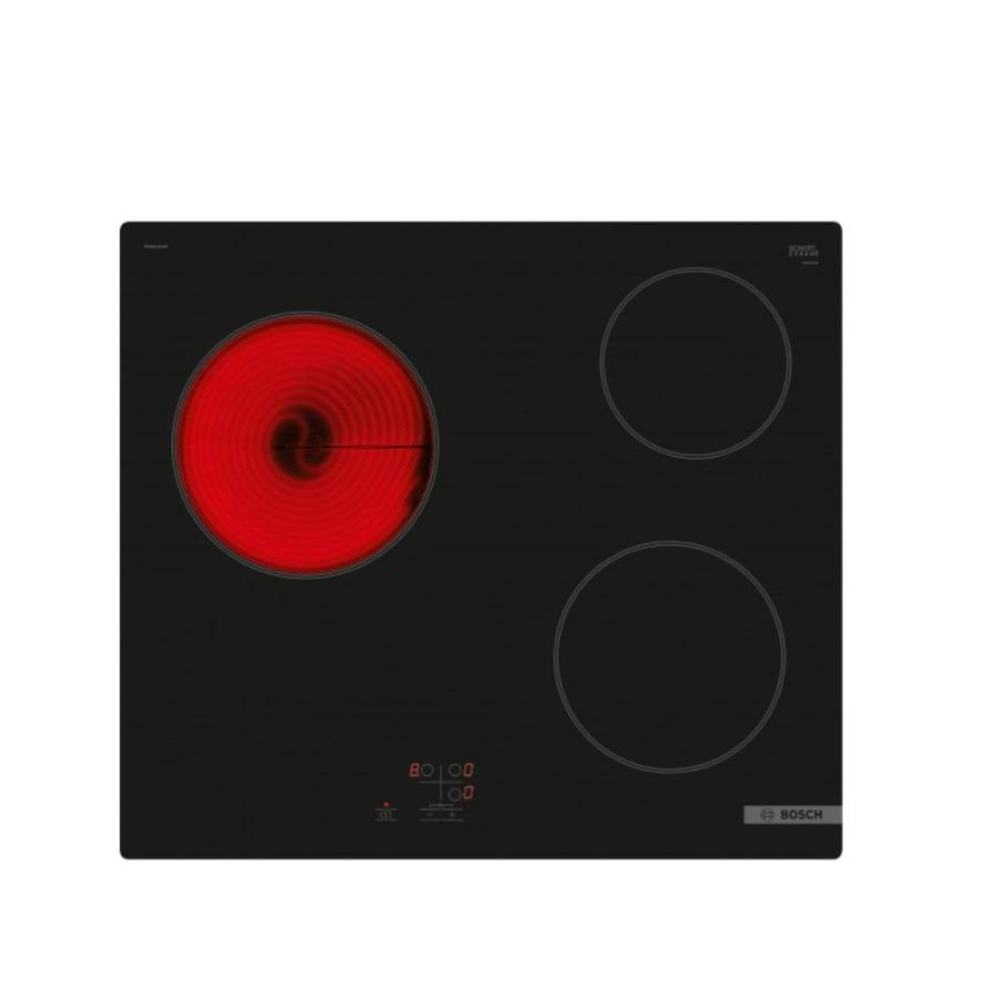 Bosch - Table de cuisson vitrocéramique 60cm 3 feux 5400w noir PKM61RAA8F Bosch - Image 1