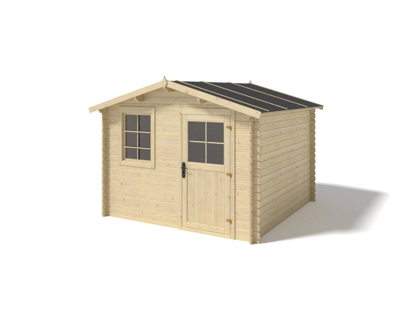 Altanka - Abri de jardin en bois - 3x2.5 m + terrasse avec balustrade et avant-toit en bois - 16.5 m2 - DOM469+DOM394+DOM395+POD04 - ALTANKA - Image 3