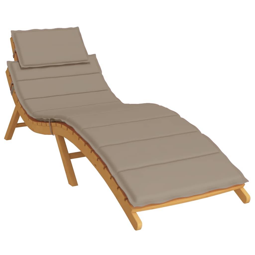 Coussin Bain de soleil | Coussin de chaise longue taupe 186x58x4 cm tissu oxford Maison Chic - Image 3
