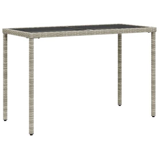 PANGIVO - Table de jardin verre gris clair 115 x 54 x 74 cm rotin - PANGIVO - Image 2