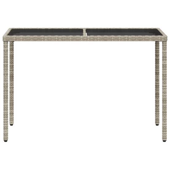 PANGIVO - Table de jardin verre gris clair 115 x 54 x 74 cm rotin - PANGIVO - Image 4