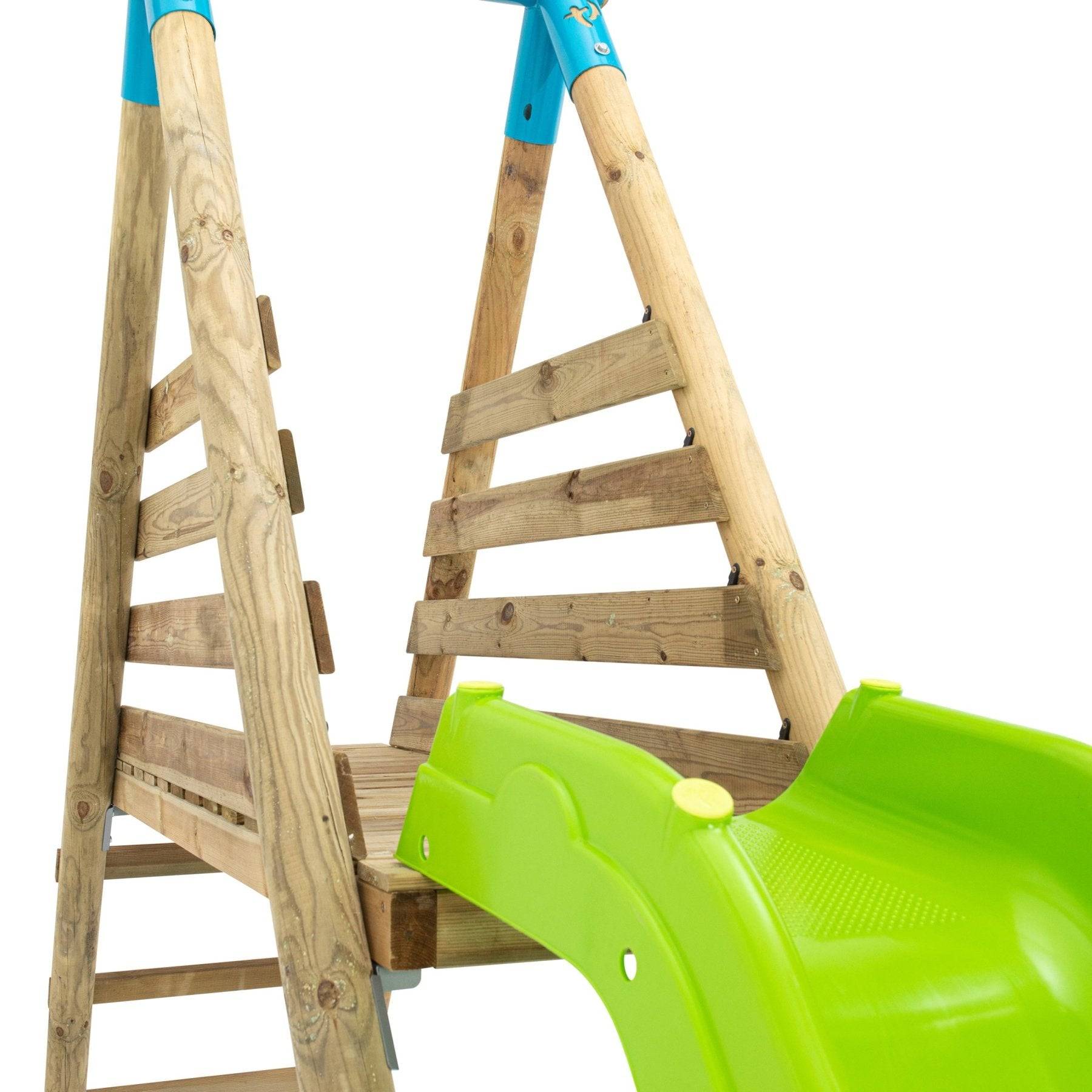 Tp Toys - Station JASMIN 2 balançoires - vis-à-vis - toboggan - kit d'ancrage - bois FSC® h243 cm - Image 6