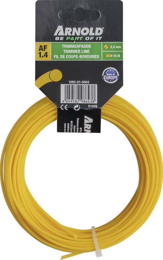 Arnold - Fil de coupe-bordure rond en nylon 2,4 mm × 15 m Arnold