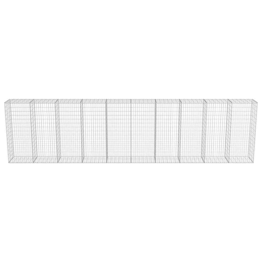 PANGIVO - Mur à gabion avec couvercles Acier galvanisé Argenté 600 x 50 x 150 cm - PANGIVO - Image 5