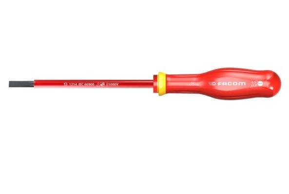 Tournevis Protwist® isolé 1000V pour vis à fente 6,5x150mm longueur totale 270mm - FACOM - AT6.5x150VE - Image 1