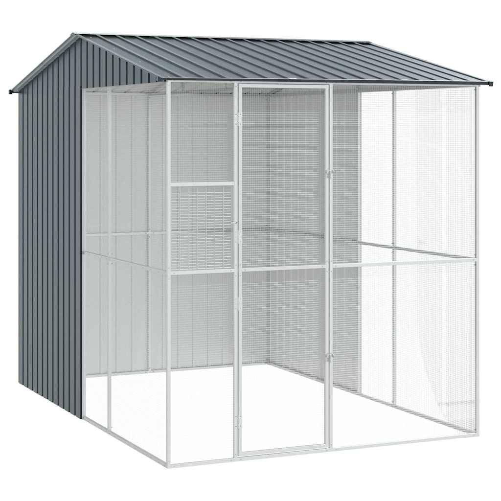 Volière Spacieuse Acier Galvanisé 215x310cm Anthracite - ComfortXL Outdoor Living - Image 2