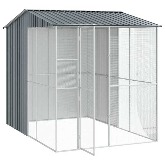 Volière Spacieuse Acier Galvanisé 215x310cm Anthracite - ComfortXL Outdoor Living - Image 4
