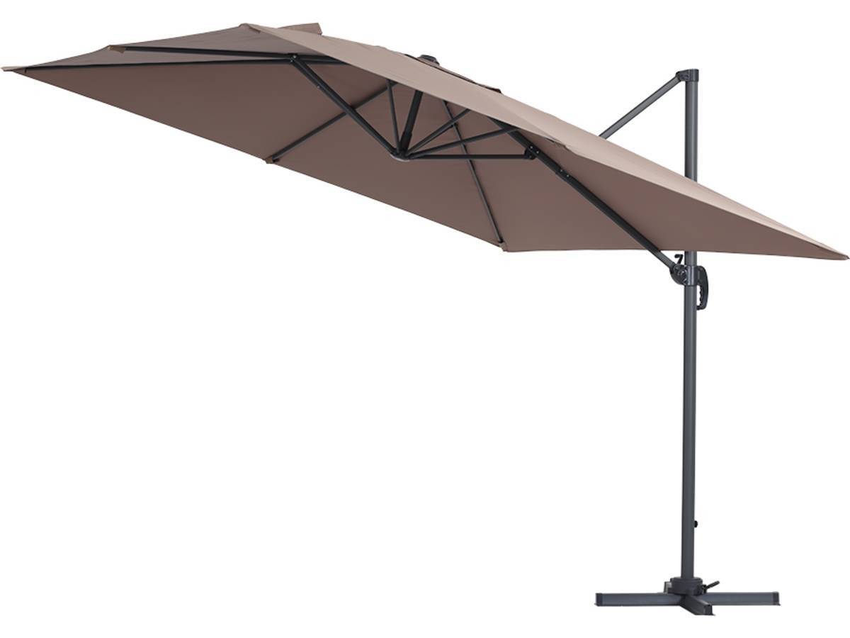 Habitat Et Jardin - Parasol Jardin Déporté Alu "sun 3" - Carré - 3 X 3 M - Taupe + Housse De Protection -habitat Et Jardin - Image 2