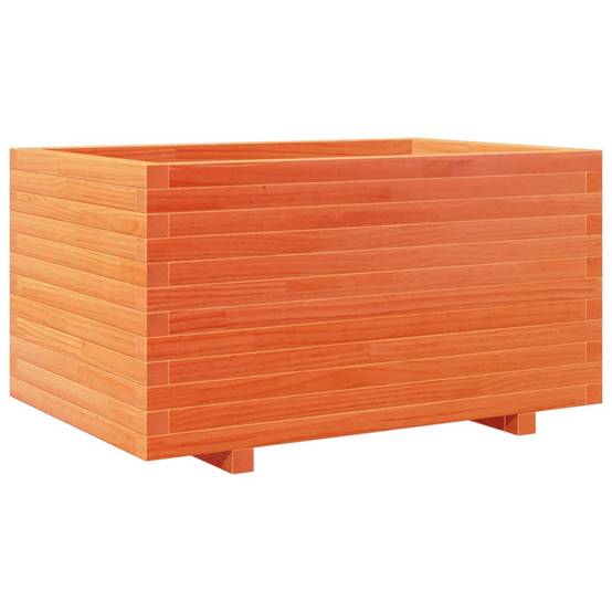 Jardinière bois de pin massif cire marron 90 x 60 x 49,5 cm - PANGIVO - Image 2