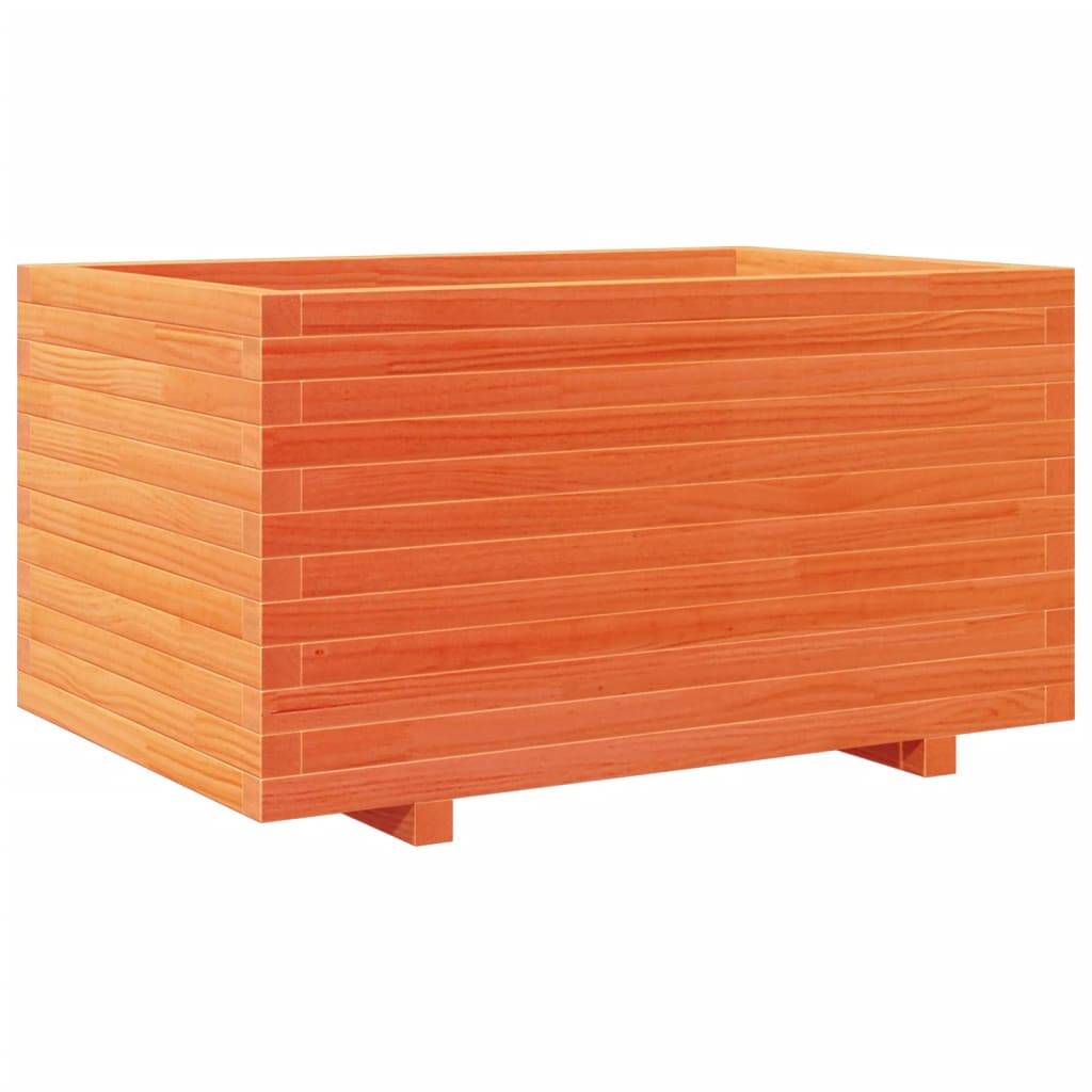 Jardinière bois de pin massif cire marron 90 x 60 x 49,5 cm - PANGIVO - Image 7