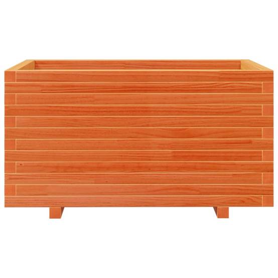 Jardinière bois de pin massif cire marron 90 x 60 x 49,5 cm - PANGIVO - Image 5