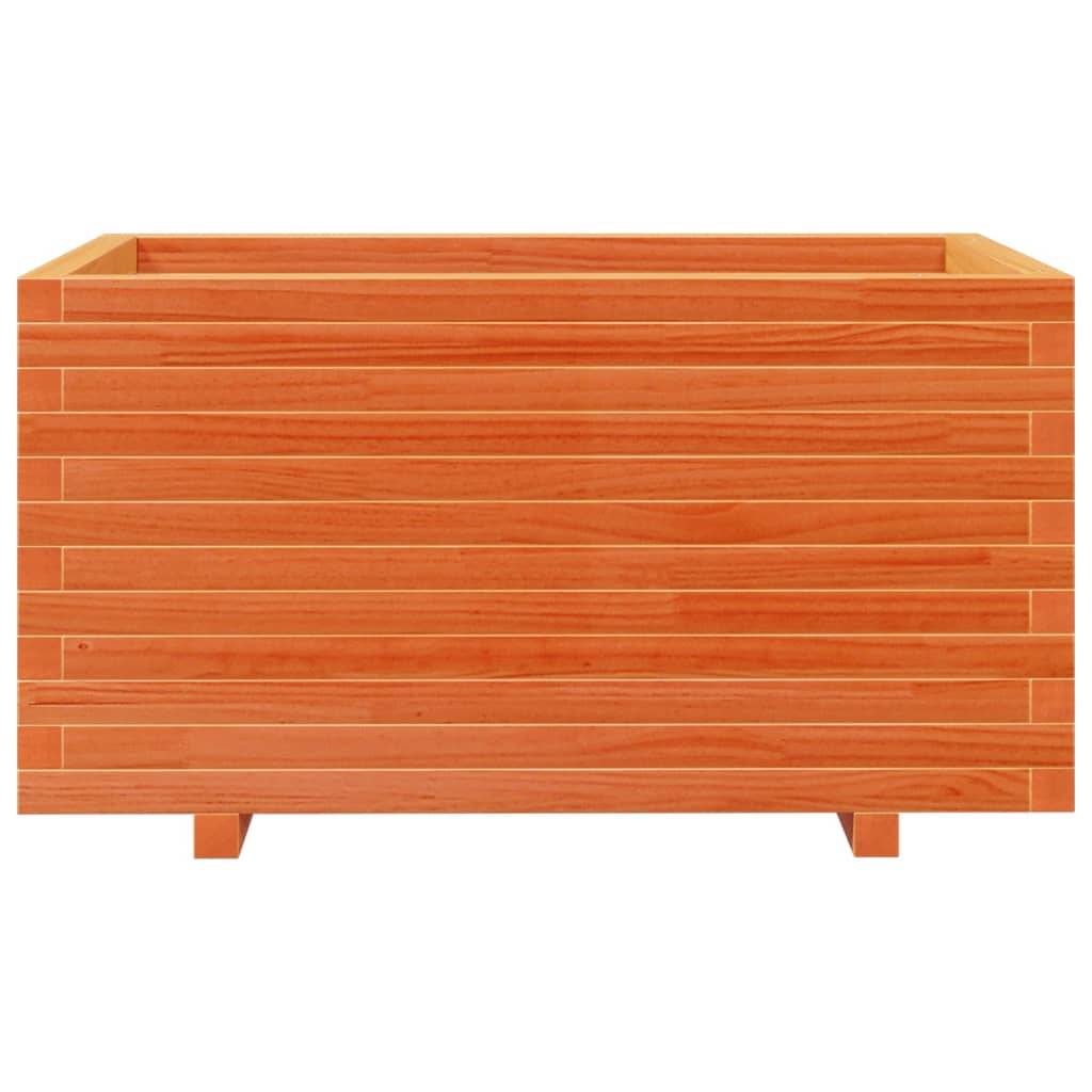 Jardinière bois de pin massif cire marron 90 x 60 x 49,5 cm - PANGIVO - Image 5