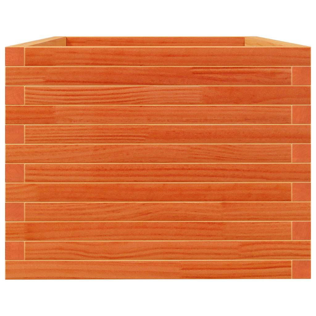 Jardinière bois de pin massif cire marron 90 x 60 x 49,5 cm - PANGIVO - Image 6