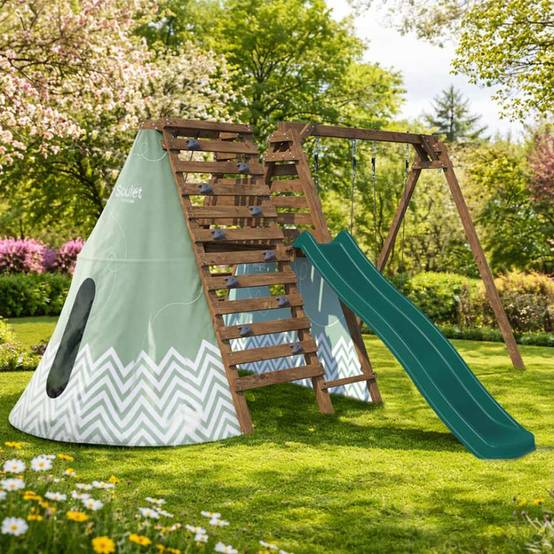 Soulet - Aire de jeux avec tipi et toboggan APOLLON - Image 3