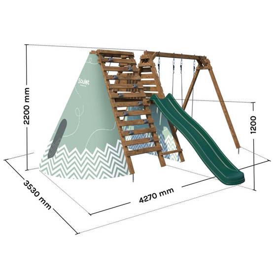 Soulet - Aire de jeux avec tipi et toboggan APOLLON - Image 4