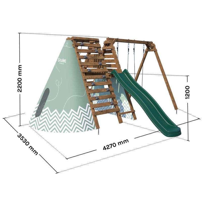Soulet - Aire de jeux avec tipi et toboggan APOLLON - Image 4