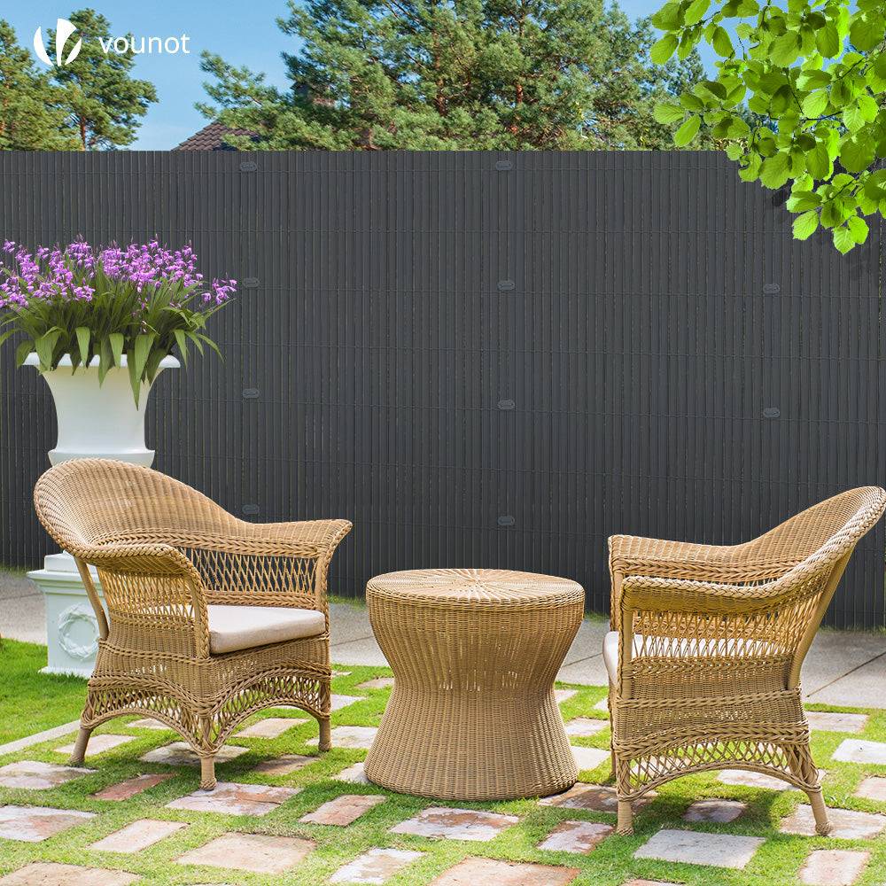 Canisse PVC brise vue ultra renforce avec attaches de fixation 80x500cm gris - Image 4