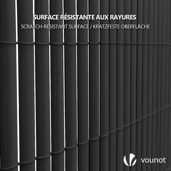 Canisse PVC brise vue ultra renforce avec attaches de fixation 80x500cm gris - Image 3