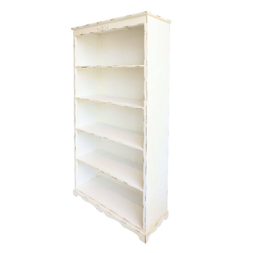 Chemin De Campagne - Etagère antique en bois de sapin blanc antique 106 x 39 x 200 cm Chemin de campagne - Image 1