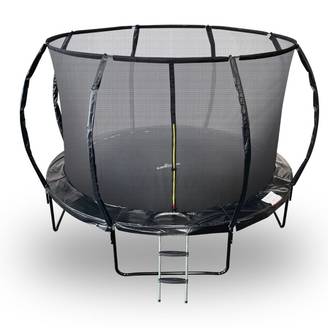 Trampoline 12Ft ø 366 cm noire avec Echelle, Protection et Filet de sécurité JUMP4FUN