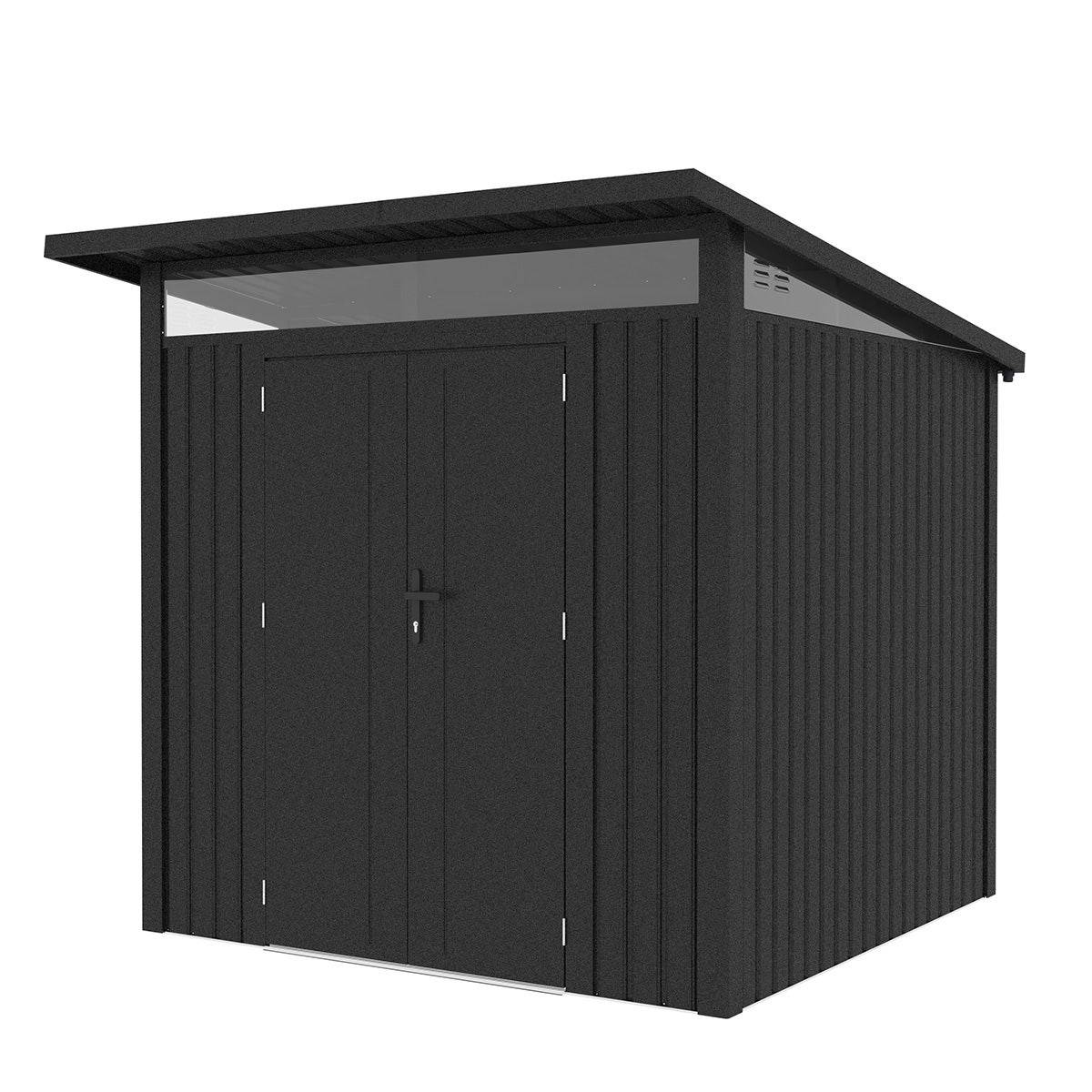 Abri de jardin moderne 4.37m2 Gris Anthracite monopente en acier galvanisé - Image 7