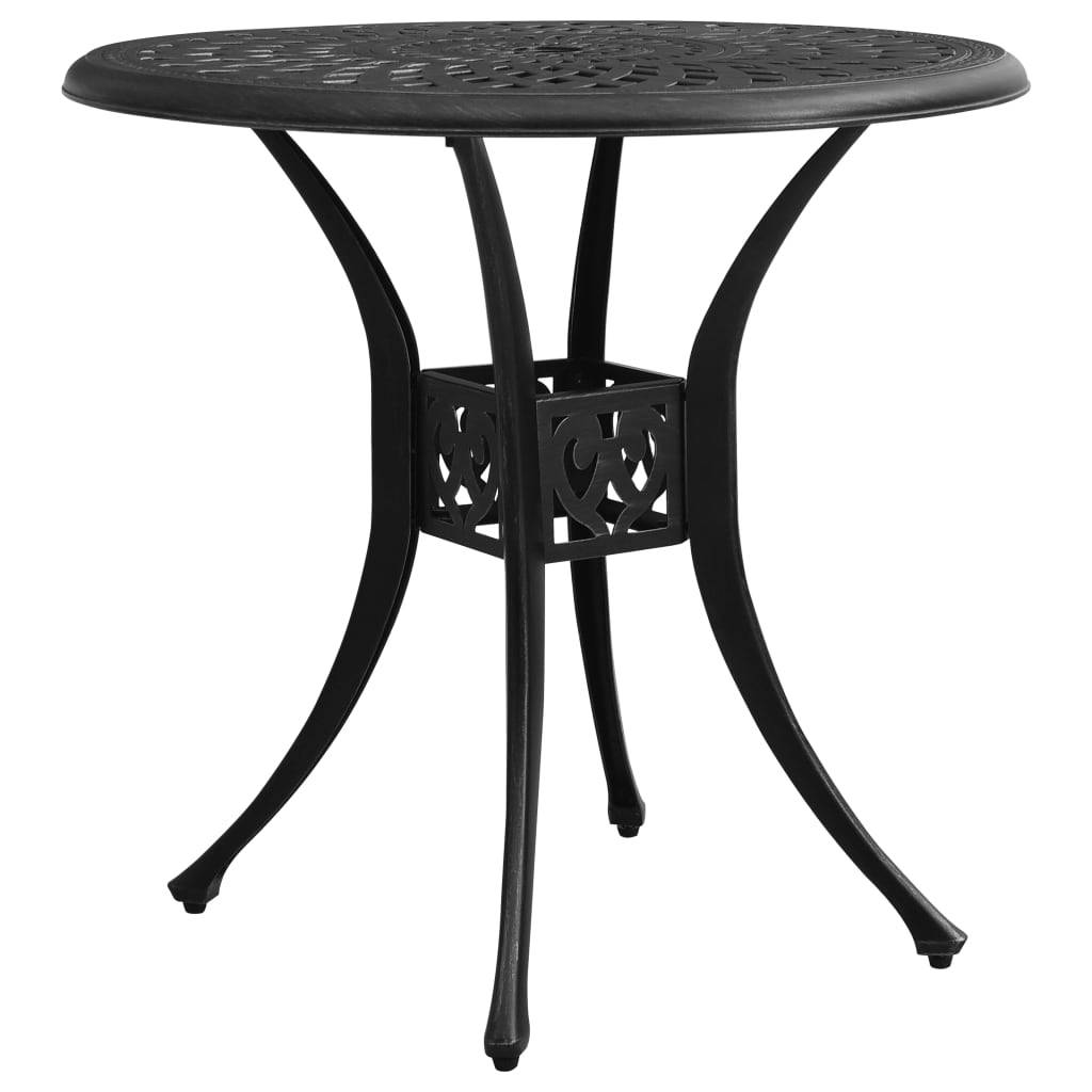 Helloshop26 - Ensemble de bistro jardin meuble extérieur terrasse 5 pièces aluminium coulé noir - Image 8