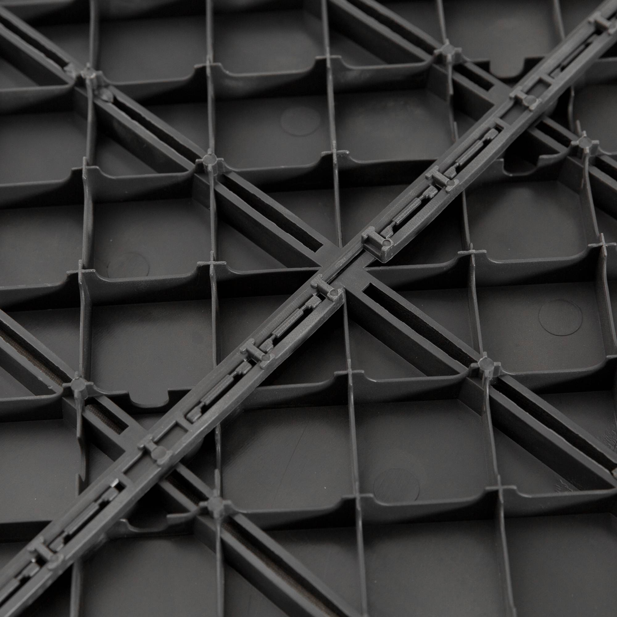 ComfortXL - Dalles de terrasse en polypropylène recyclé 30 x 30 cm noir lot de 9 clipsables pour balcon avec drainage - Image 8