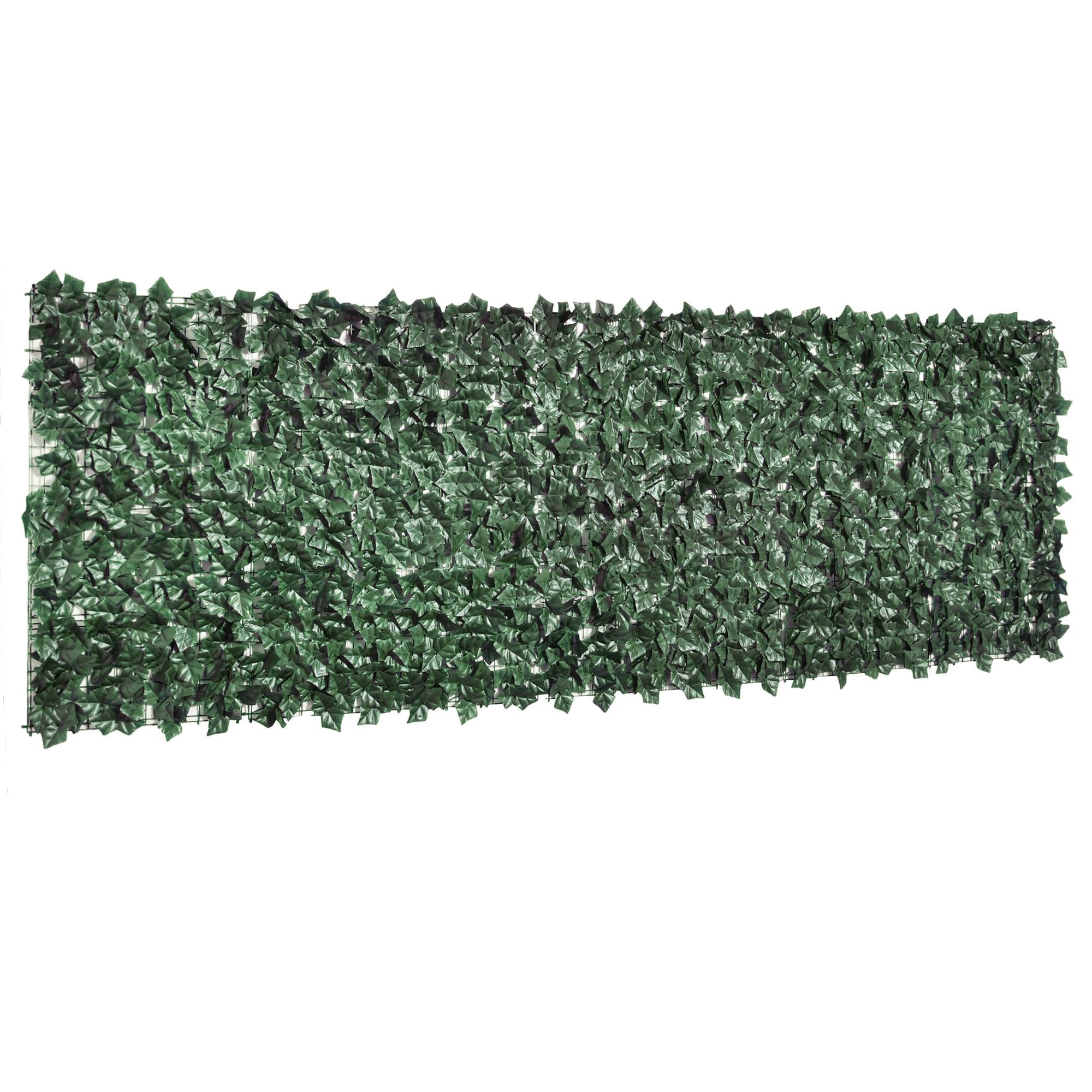 ComfortXL - Haie artificielle brise-vue en polyéthylène vert foncé 300 x 100 cm pour balcon terrasse et jardin anti-UV - Image 2