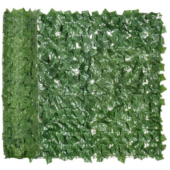 ComfortXL - Haie artificielle brise-vue en polyéthylène vert foncé 300 x 100 cm pour balcon terrasse et jardin anti-UV - Image 10
