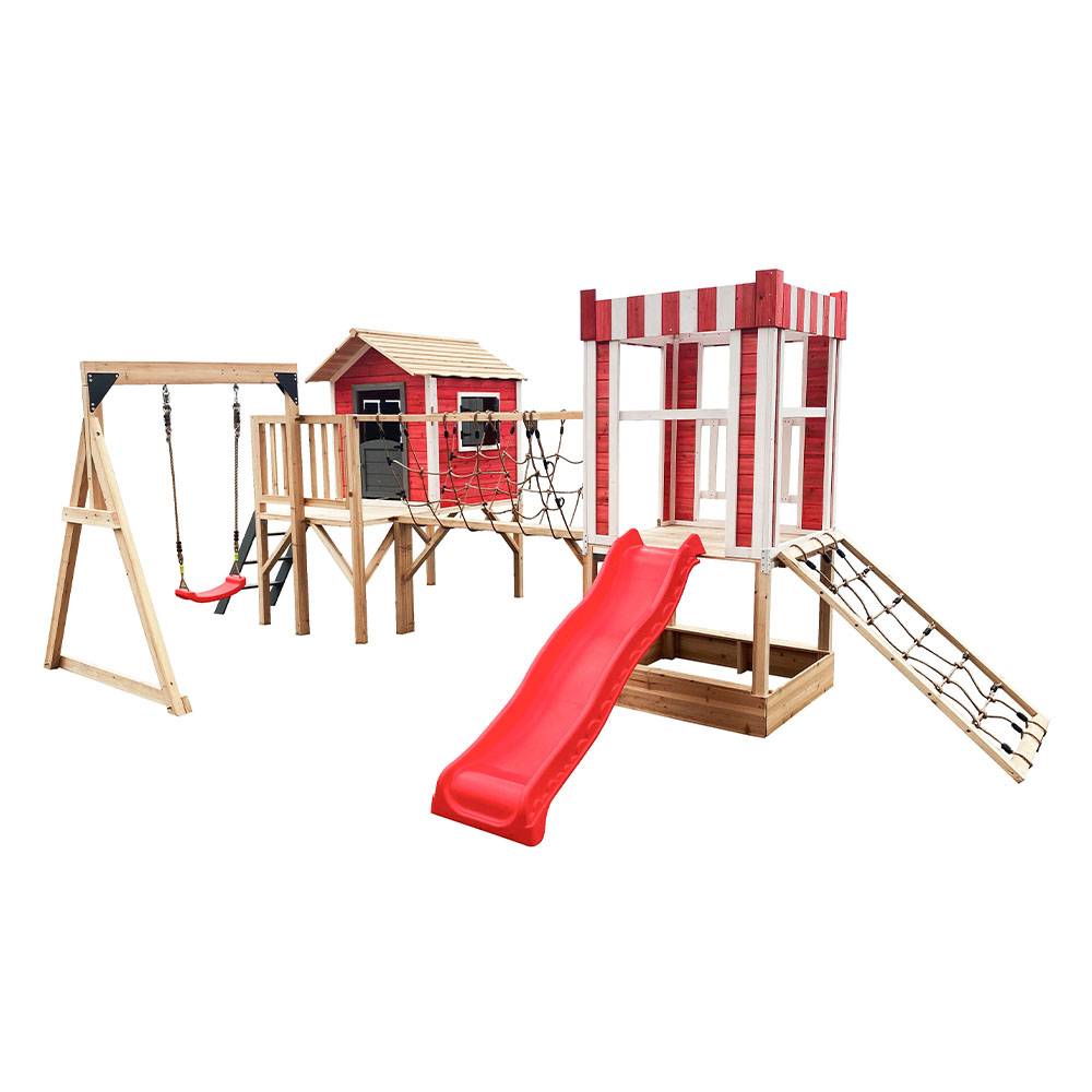 Home Deluxe - HOME DELUXE - Parc de jeux avec balançoire et toboggan WUNDERLAND - 555 x 340 cm | Équipement avec balançoire - Image 2