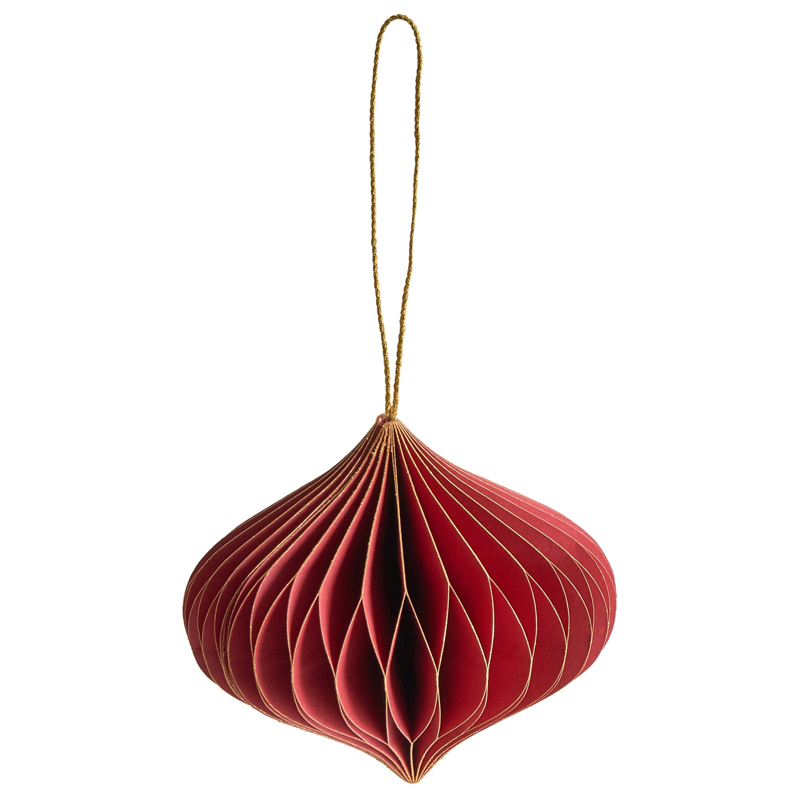 Beliani - Boules de Noël Papier Rouge SUSA - 12x12x10- Beliani - Image 5