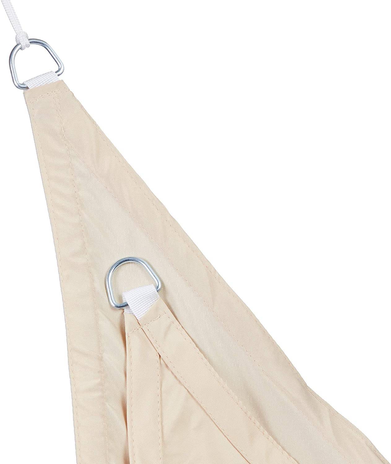 Helloshop26 - Voile d'ombrage triangle 4 x 4 x 4 m beige - Image 3