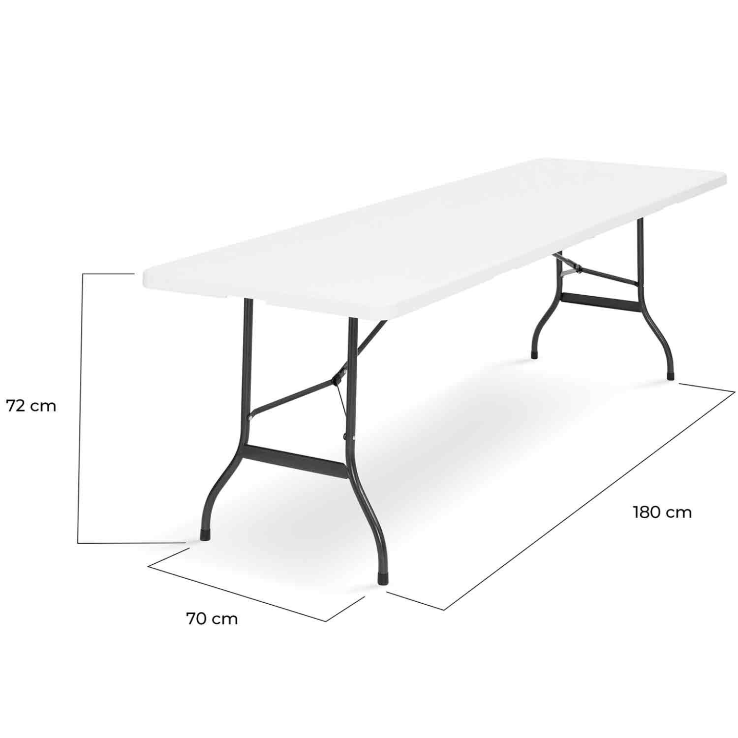 Table pliante d'appoint portable 180 cm pour camping ou réception - Image 5