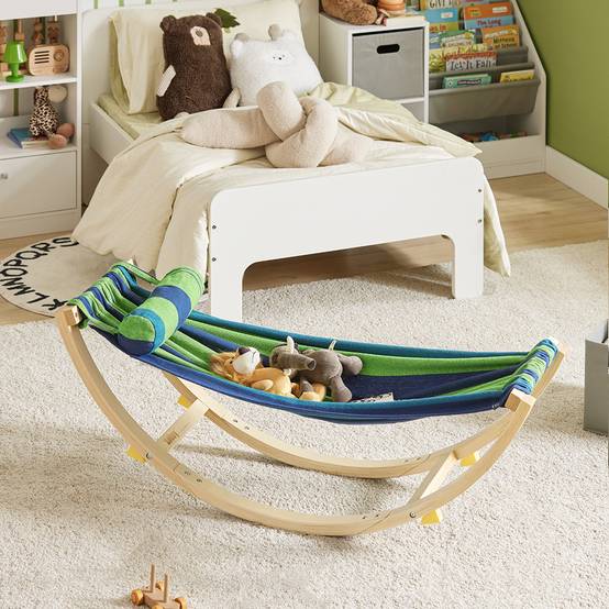 Hamac Enfant Chaise Longue L.127 x l.62 x H.47 cm SoBuy - Image 2