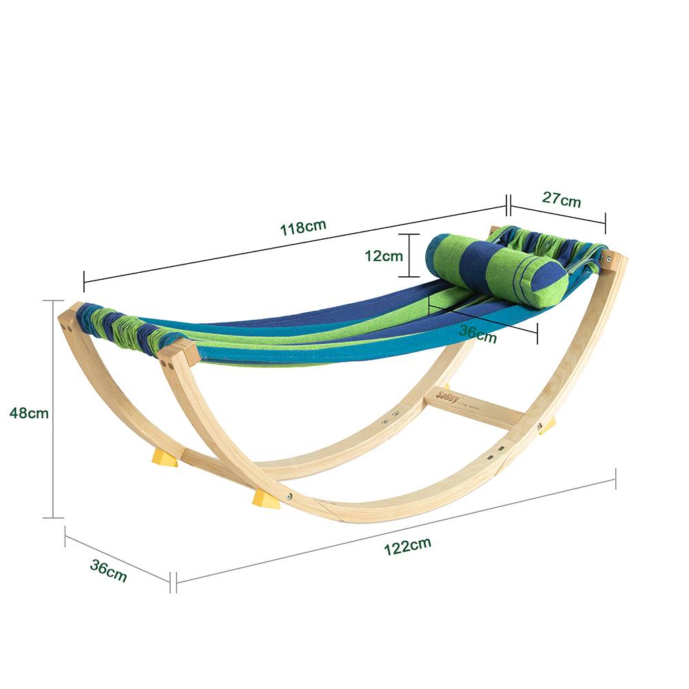 Hamac Enfant Chaise Longue L.127 x l.62 x H.47 cm SoBuy - Image 3