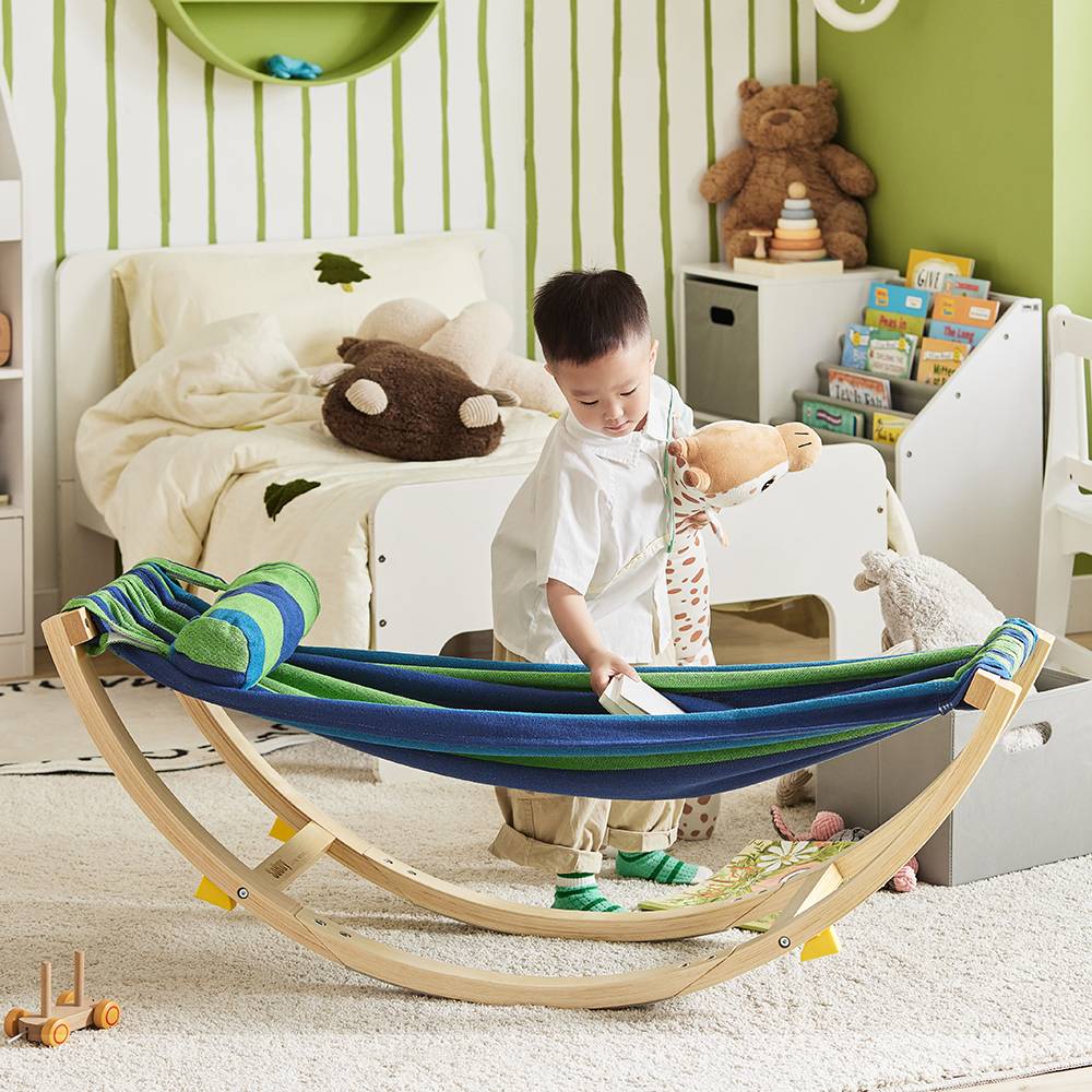 Hamac Enfant Chaise Longue L.127 x l.62 x H.47 cm SoBuy - Image 9