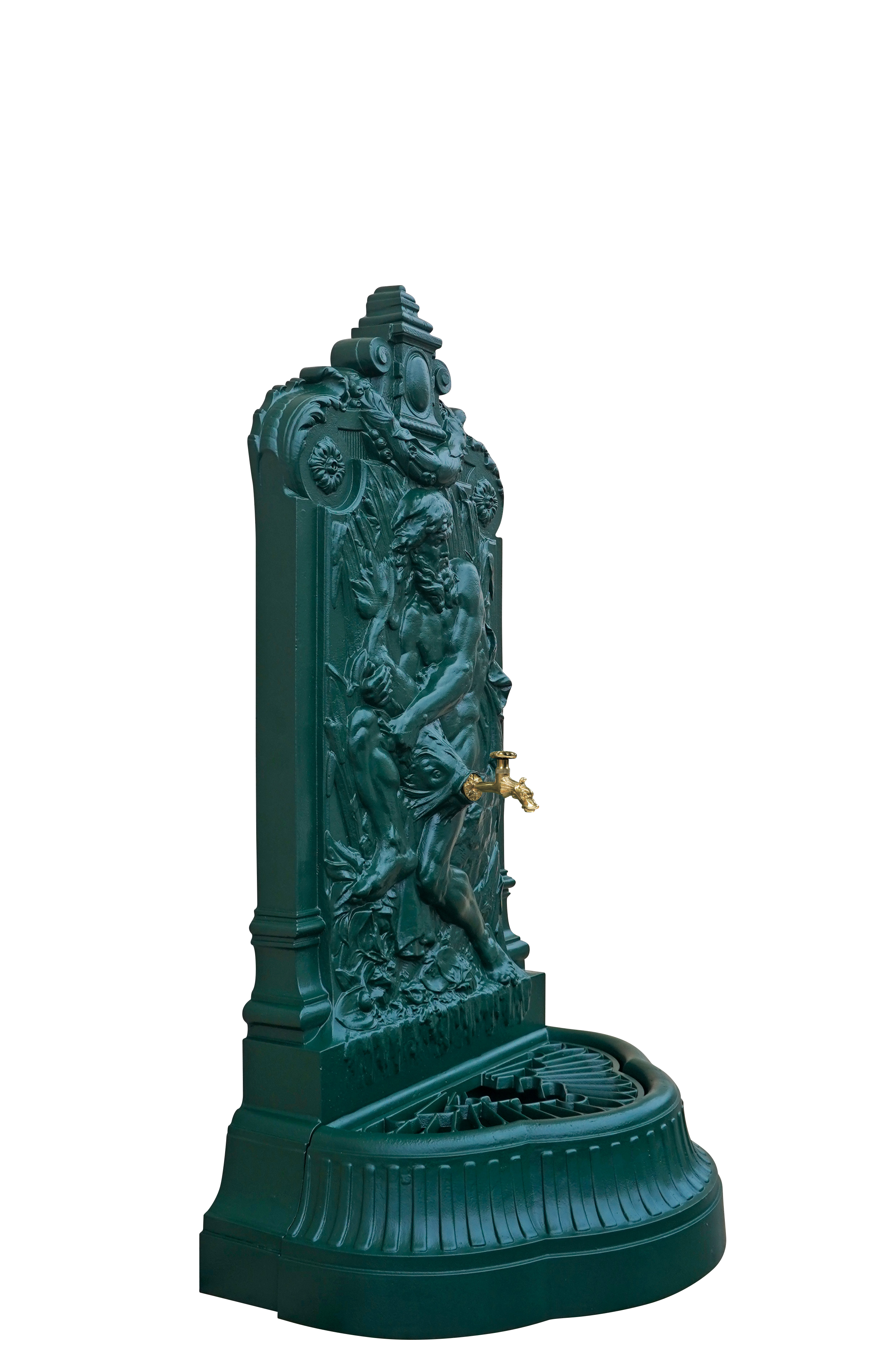 Fontaine Neptune Dommartin vert 6009 avec robinet colvert  H.160 - Image 2