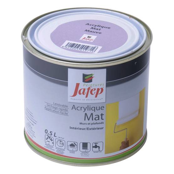 Peinture acrylique mat mauve Jafep - 0,5 L - Image 4