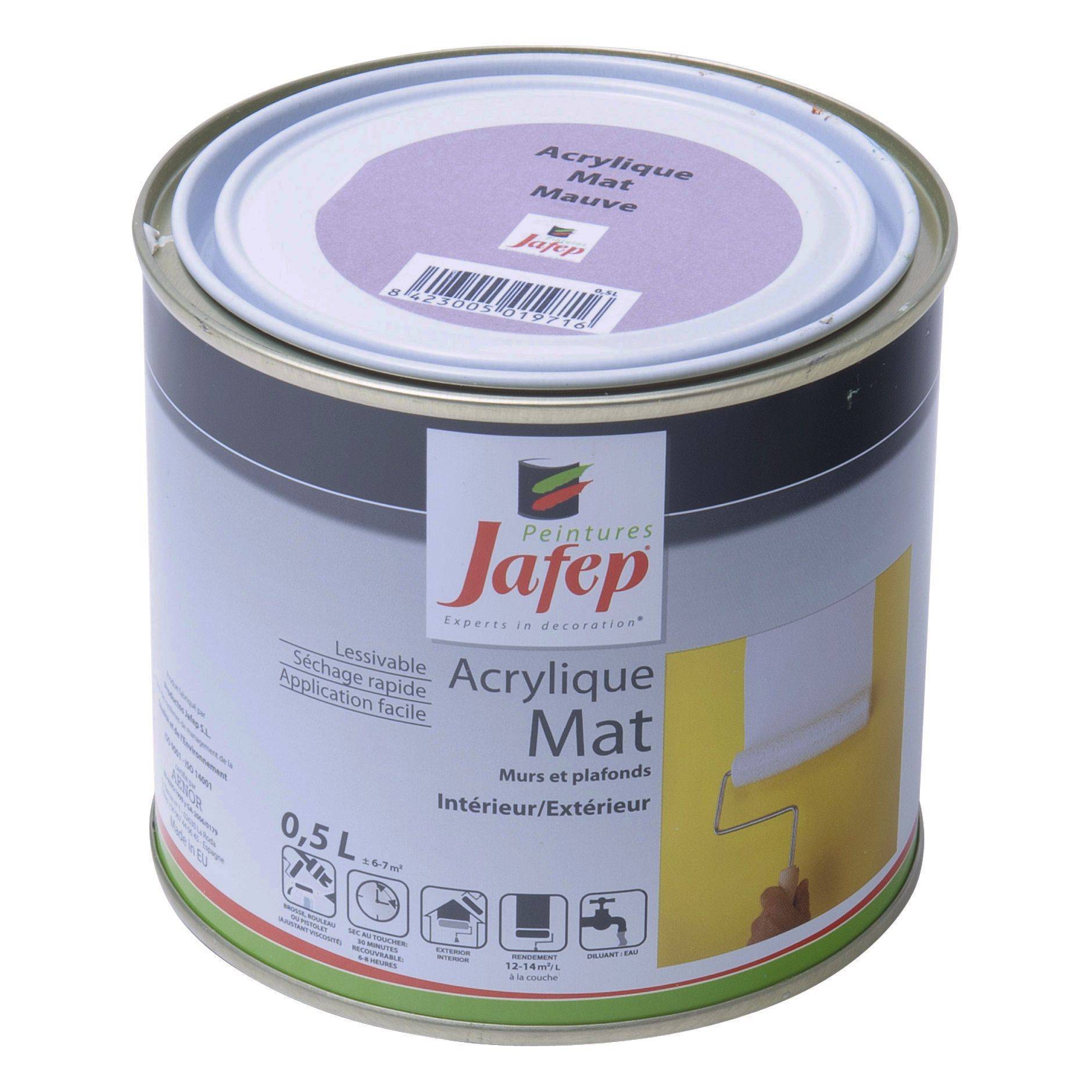 Peinture acrylique mat mauve Jafep - 0,5 L - Image 4