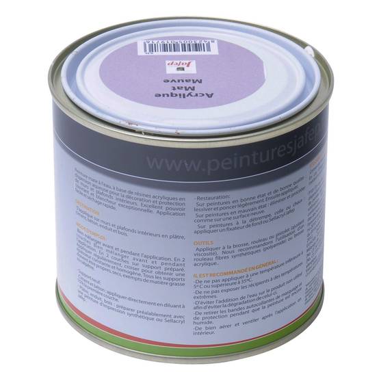 Peinture acrylique mat mauve Jafep - 0,5 L - Image 3