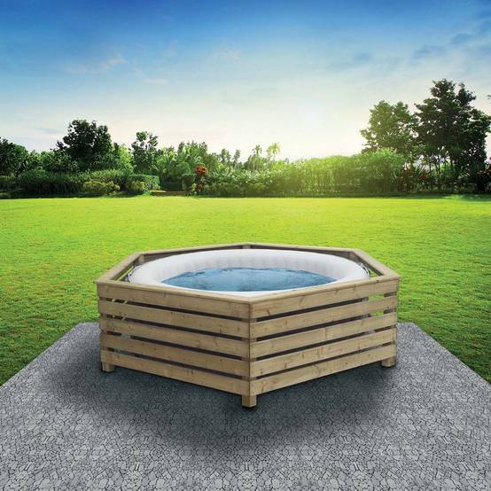 DecorSpa - Habillage DECORSPA gonflable rond et carrée bois traité 8 pers. - Image 2