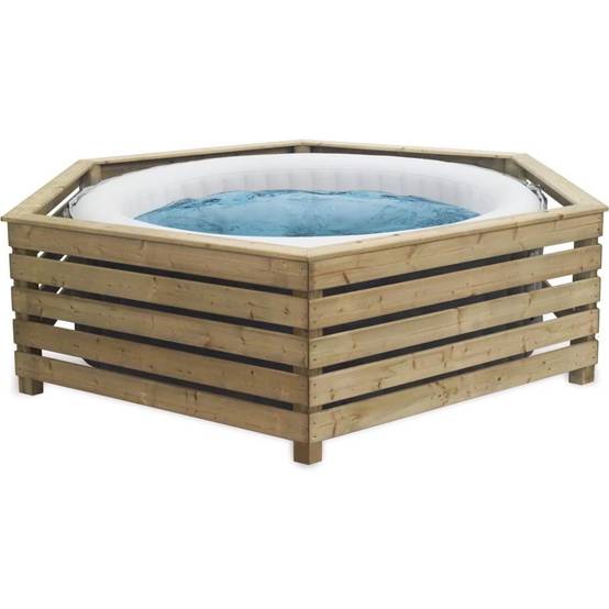 DecorSpa - Habillage DECORSPA gonflable rond et carrée bois traité 8 pers. - Image 1